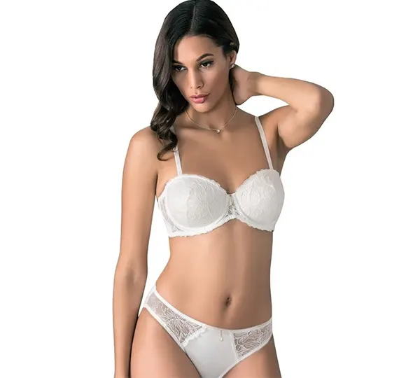 Le Jardin 5155 Nicolina Basic Cup Brode Kaplı Taşlı Sütyen Takımı